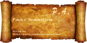 Pautz Armandina névjegykártya